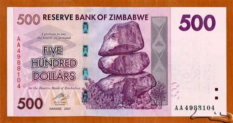 Billete 500 Dollars Zimbabue Foronum