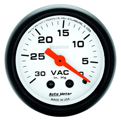 Auto Meter® 5784 Phantom Series 2 116 Vacuum Gauge 0 30 In Hg