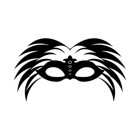 Carnival Mask With Feathers Vector Icon Illustration 23288627 Vector