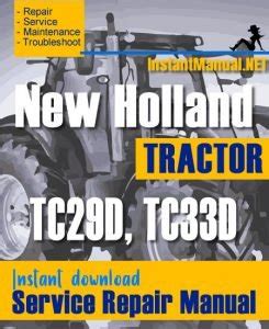 New Holland Tc D Tc D Tractor Service Repair Manual Instant Manual