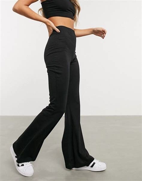 Missguided Flare Pants In Black Asos Flares Outfit Black Flare