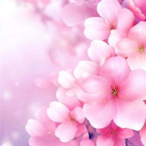 Premium AI Image | Pink cherry blossom background