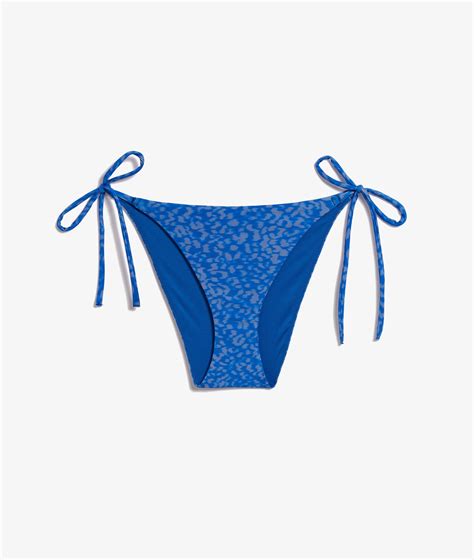 Culotte Bikini Ficelle Bas De Maillot Imprim L Opard Rosalia Imp Bleu