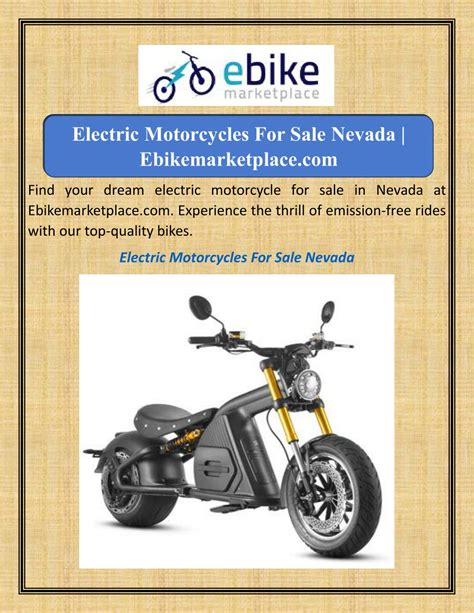 Ppt Electric Motorcycles For Sale Nevada