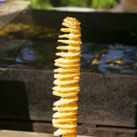 Twist Potato in a Street Food Stall in Ueno Park in Tokyo. Stock Photo - Image of gourmet ...