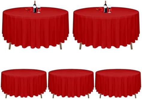 Amazon Mtreo Pack Round Tablecloth Inch Polyester Round Table