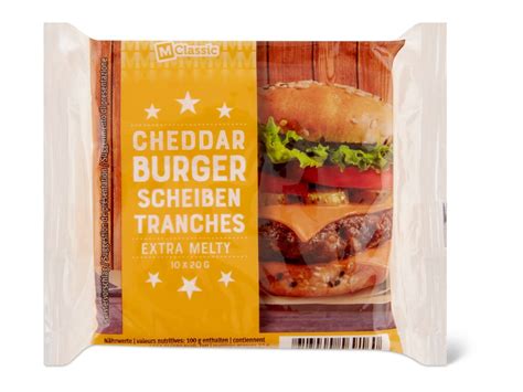 Kaufen M Classic Schmelzkäse Cheddar Burger 10 Scheiben extra