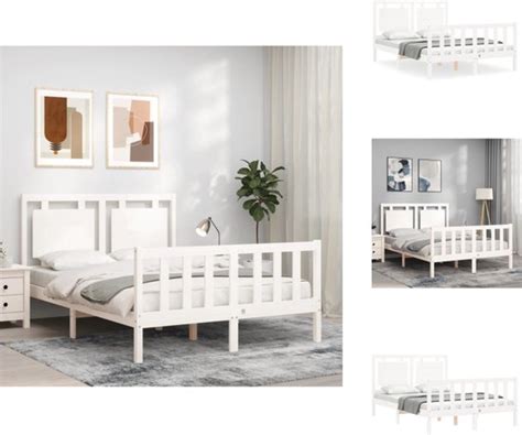 Vidaxl Bedframe Grenenhout Wit X X Cm Multiplex