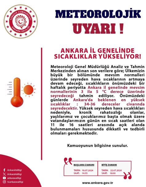 Valilik Ve Meteorolojiden Ankara I In Kritik Uyar Yeni Akit