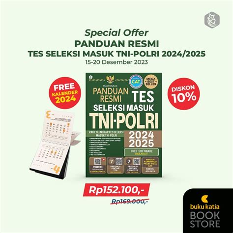 Jual PANDUAN RESMI TES SELEKSI MASUK TNI-POLRI 2024/2025 | Shopee Indonesia