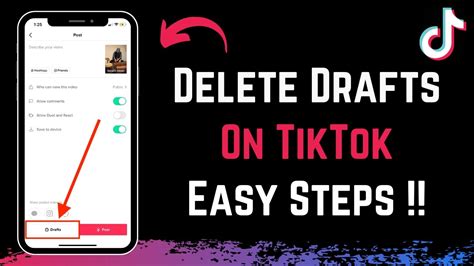 How To Delete Tiktok Drafts Youtube