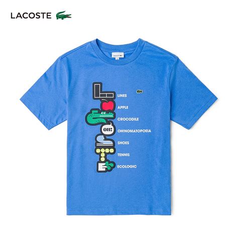 Nova Camiseta Lacoste Gola Redonda Manga Curta Estampa Desenho