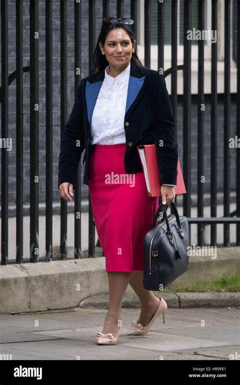 International Development Secretary Priti Patel Arriving At 10 Downing Street Hi Res Stock