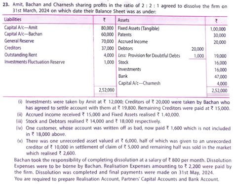 ISC Q 23 Dissolution Of Partnership Firm Solution TS Grewal Class 12