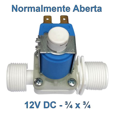 Válvula Solenoide Normalmente Aberta 12v Dc 180° 34 X 34 Va 04