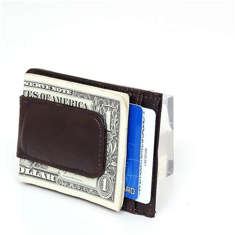 Mens Leather Money Clip Slim Front Pocket Wallet Magnetic Id Credit Card Holder Ebay