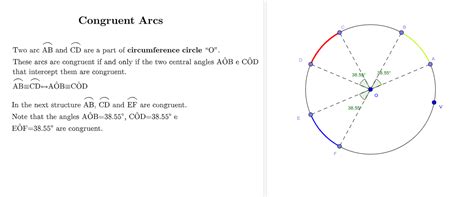 Congruent Arcs And Arcs Addition Geogebra