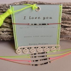 Morse Code I Love You Bracelets Secret Morse Code Jewelry Etsy