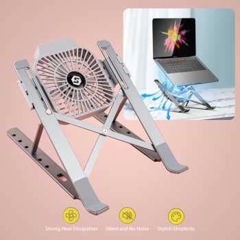 Laptop Stand Aluminium Foldable With Cooling Fan