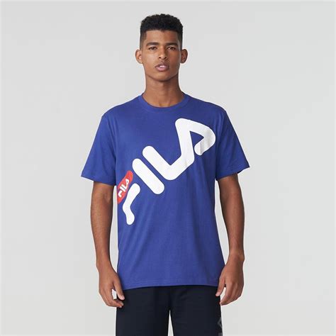 Camiseta Fila Big Letter Masculina Azul