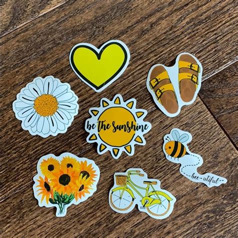 Kelzposh Accessories Yellow Vsco Girl Sticker Pack Poshmark