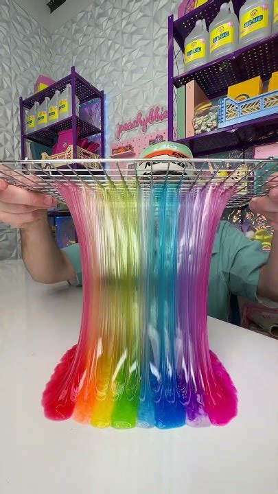 Super Satisfying Rainbow Slime Bubbles Asmr Youtube