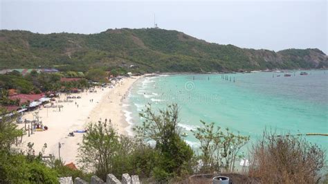 Pattaya Tropical Beach Koh Larn Island Samae Beach People Relax On The