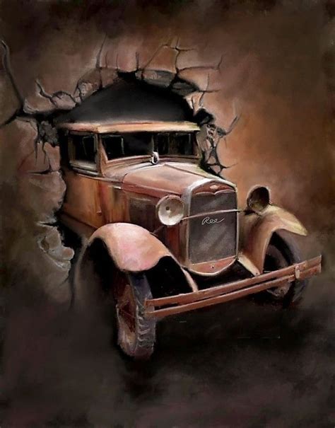 Vintage Trucks Old Trucks Car Art Art Cars Carros Vintage Cool Car