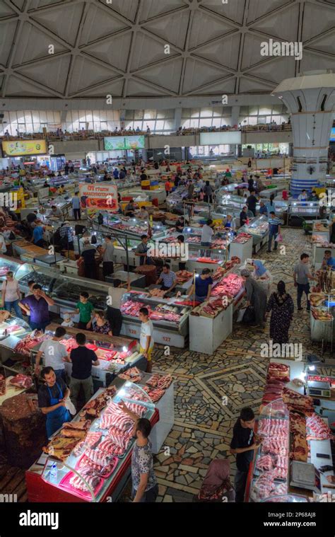 Interior Chorsu Bazaar Tashkent Uzbekistan Central Asia Asia Stock