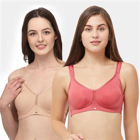 Buy Soie Women Full Coverage Minimiser Non Padded Non Wired Bra Pack Of 2 Online