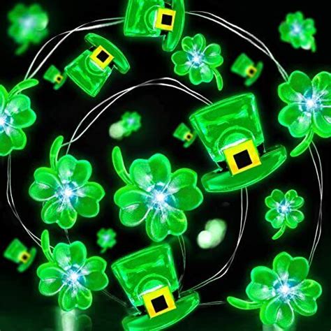 Timer Shamrocks Leprechaun Hat Lights St Patricks Day Decorations 10ft Ebay