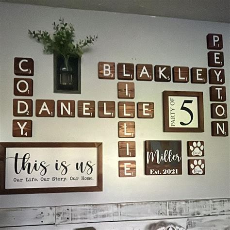 Scrabble Wall Tiles Etsy