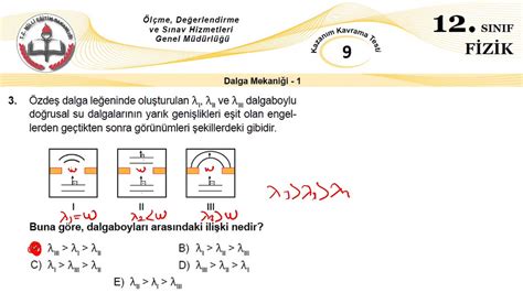 S N F Meb Okul Kursu F Z K K K Testi Dalga Mekani I Youtube
