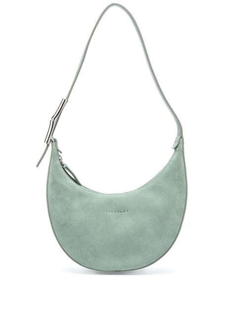 Longchamp Small Roseau Essential Hobo Shoulder Bag Green Editorialist