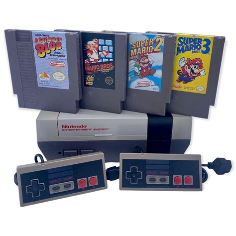 Original Nintendo Entertainment System Nes Console Bundle Mario Trilogy