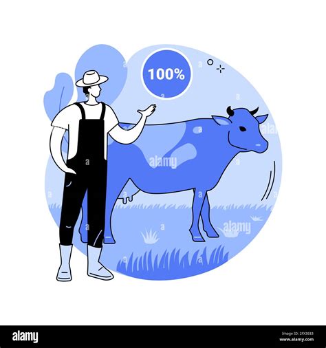 Grass Fed Beef Abstract Concept Vector Illustration Stock Vector Image And Art Alamy