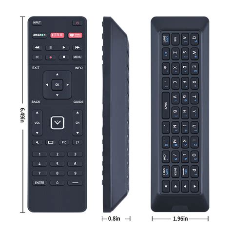 New XRT500 For Vizio Smart TV Qwerty Keyboard Backlight LED Remote