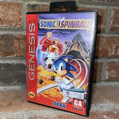 SONIC THE HEDGEHOG Spinball Sega Genesis 1994 Game And Case No