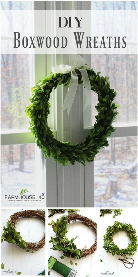 DIY Preserved Boxwood Wreaths FARMHOUSE 40 Preserved Boxwood Wreath