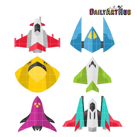 Free Spaceships Clip Art Set Free Clip Art Free Art Clips Art Hub