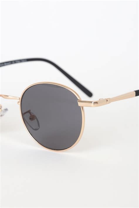 Cool Gold Sunglasses - Round Sunglasses - Wire-Frame Sunglasses