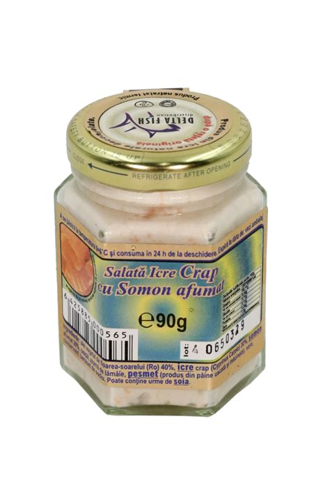 Salata Icre Crap Cu Somon Afumat 90gr Delta Fish