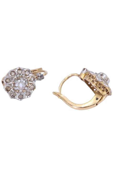 Dormeuses Anciennes Diamants Or 18k Occasion