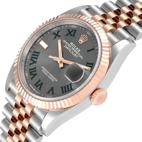 Rolex Datejust Wimbledon Dial Steel Everrose Gold Watch