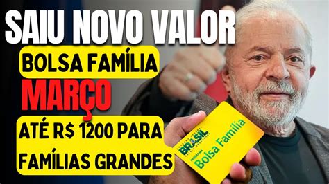 Saiu Novo Valor Do Bolsa Fam Lia Governo Vai Pagar Valor Maior