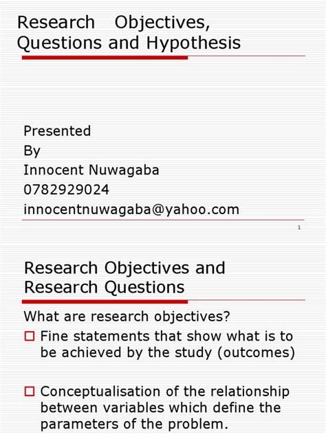 PDF Research Objectives Questions Hypothesis DOKUMEN TIPS