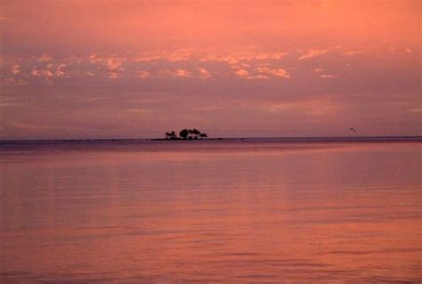 Coucher De Soleil Sur Rangiroa Un Atoll De L Archipel Des Tuamotu En