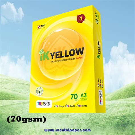 A3 Ik Yellow 70gsm 450s Mentol Paper