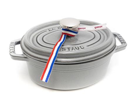 Staub Cocotte Cm Oval Grau Gusseisen Accessoires Caviar House