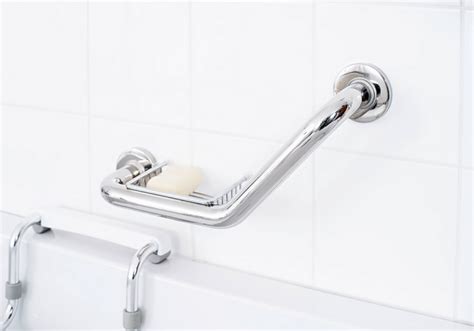 Comfort Soap Dish For Angled Grab Bar N C Phlexicare